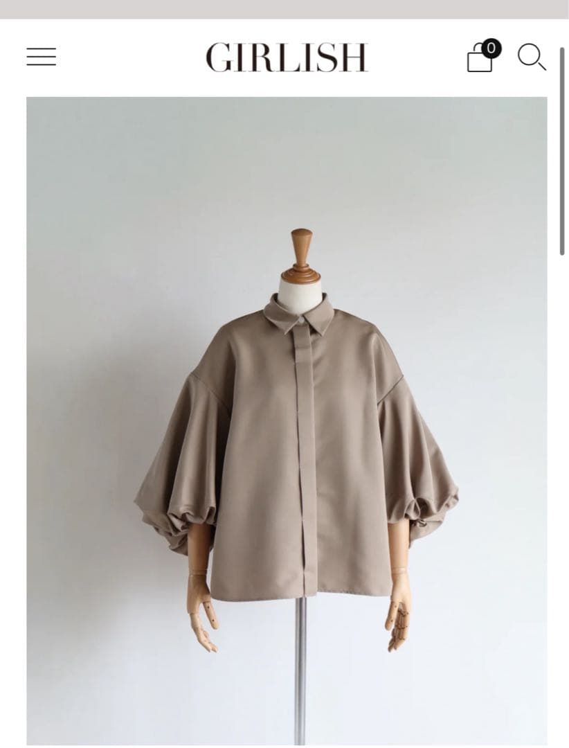 Girlish St.ceciliaロングブロウシャツ