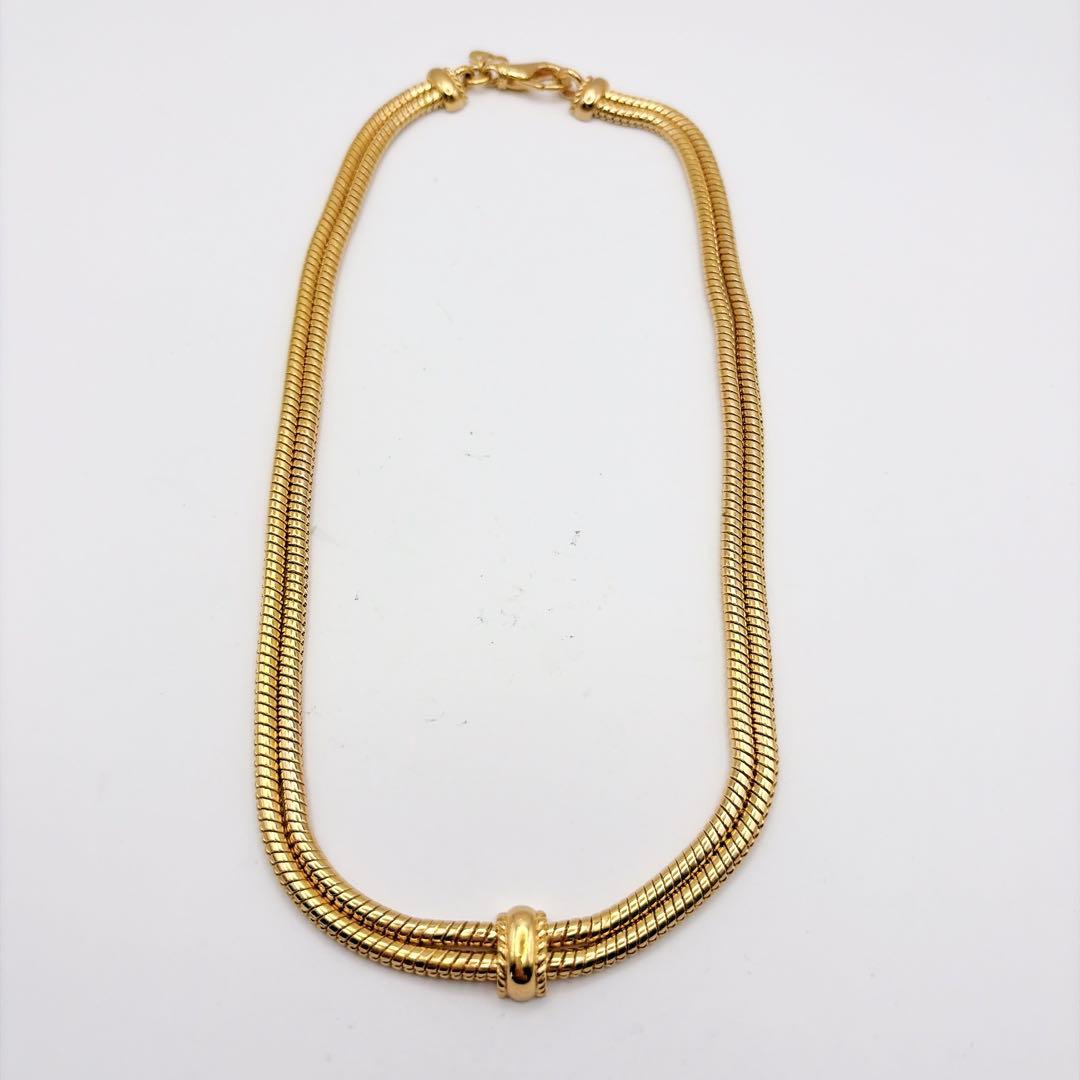 Dior 2連 ゴールド チェーン ネックレス ヴィンテージ