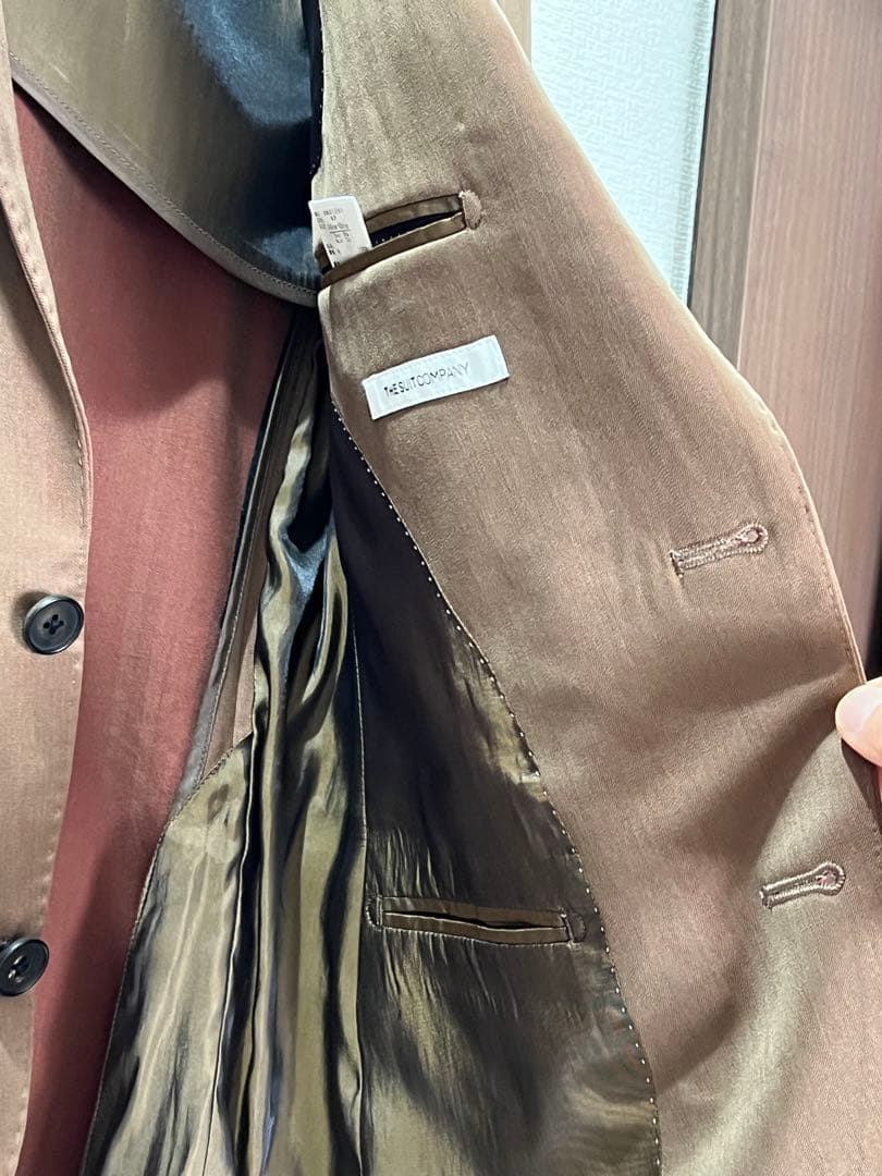 ライトブラウン　ビジネススーツ スーツカンパニー　160cm-8Drop