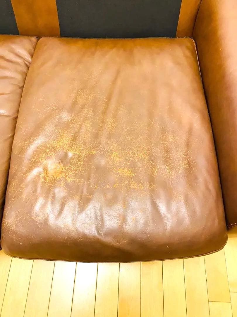 ✨引越し整理品✨【ウニコ】MOLN レザーソファー 3人掛け ダークブラウン