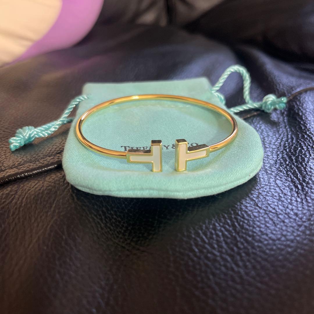 Tワイヤー風 バングル 未使用 保存袋付き