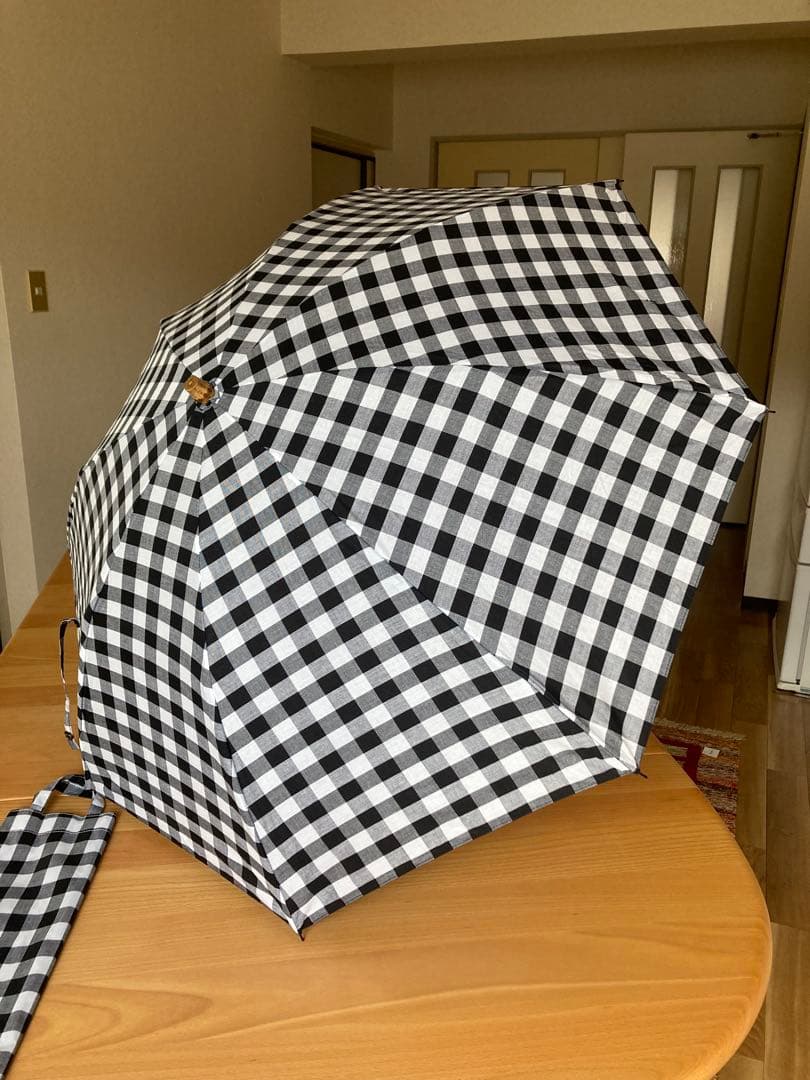 サンクcinq 日傘ギンガムチェック⭐︎折りたたみ