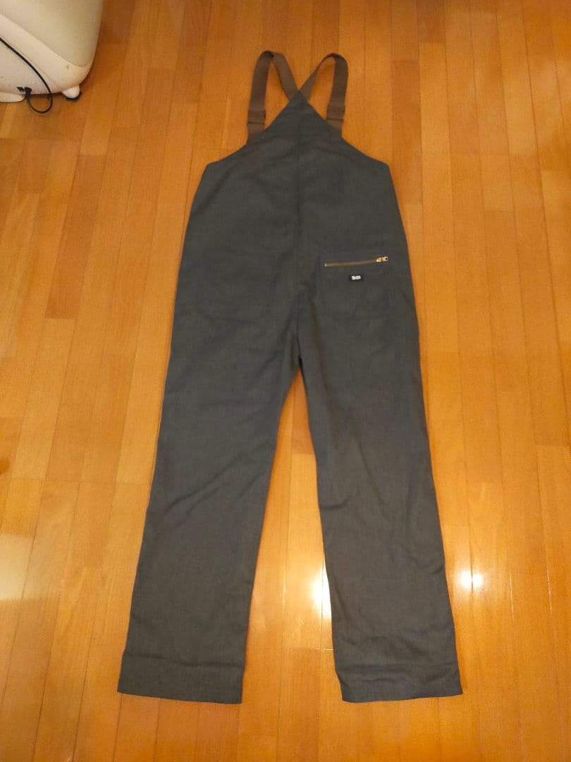 ぱんだ　BLUCO オーバーオール グレー Lサイズ 金ボタン