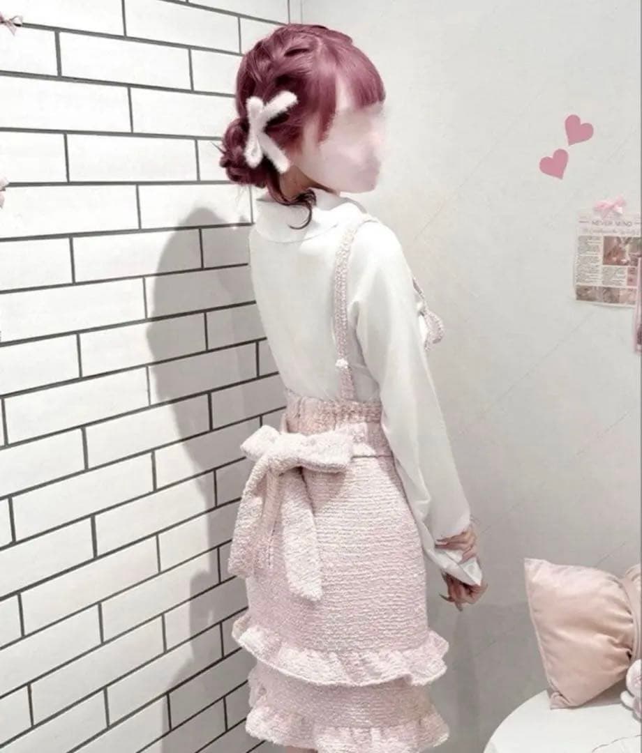 ハニーミュウリボンツイードセットアップ XS