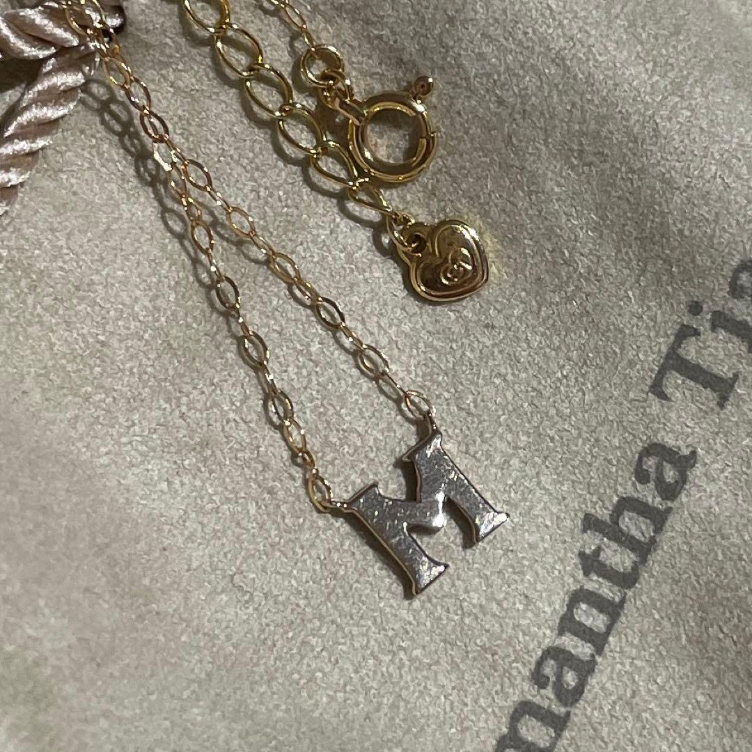 りい♡K18 PG サマンサティアラ ダイヤモンドネックレス イニシャルM