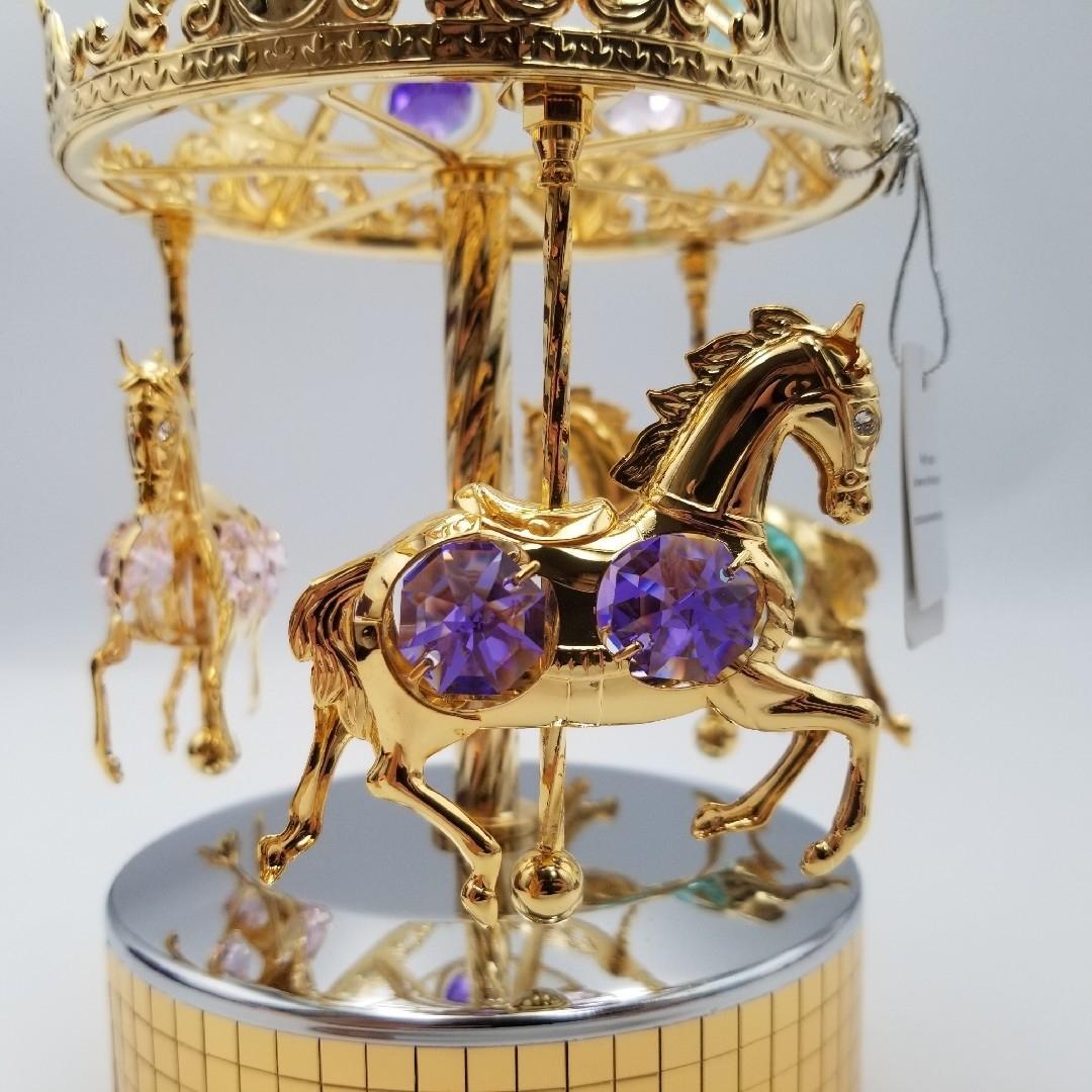 新品未使用 SWAROVSKI スペクトラ オルゴール メリーゴーランド