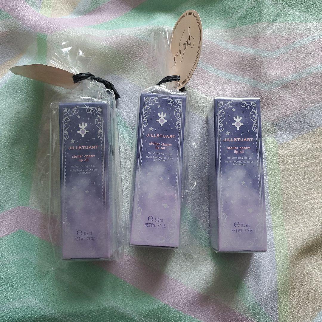 ジルスチュアート ステラーチャーム リップオイル 02 moon dew 3本