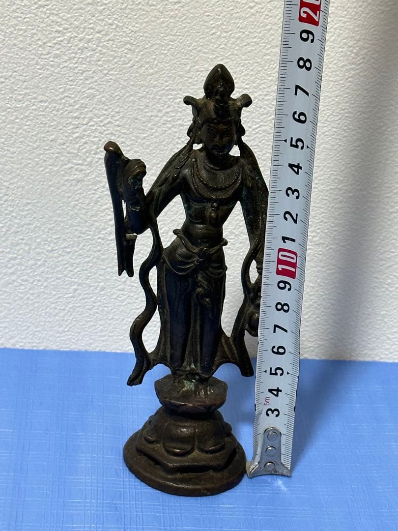観音仏 中国仏像 キズある