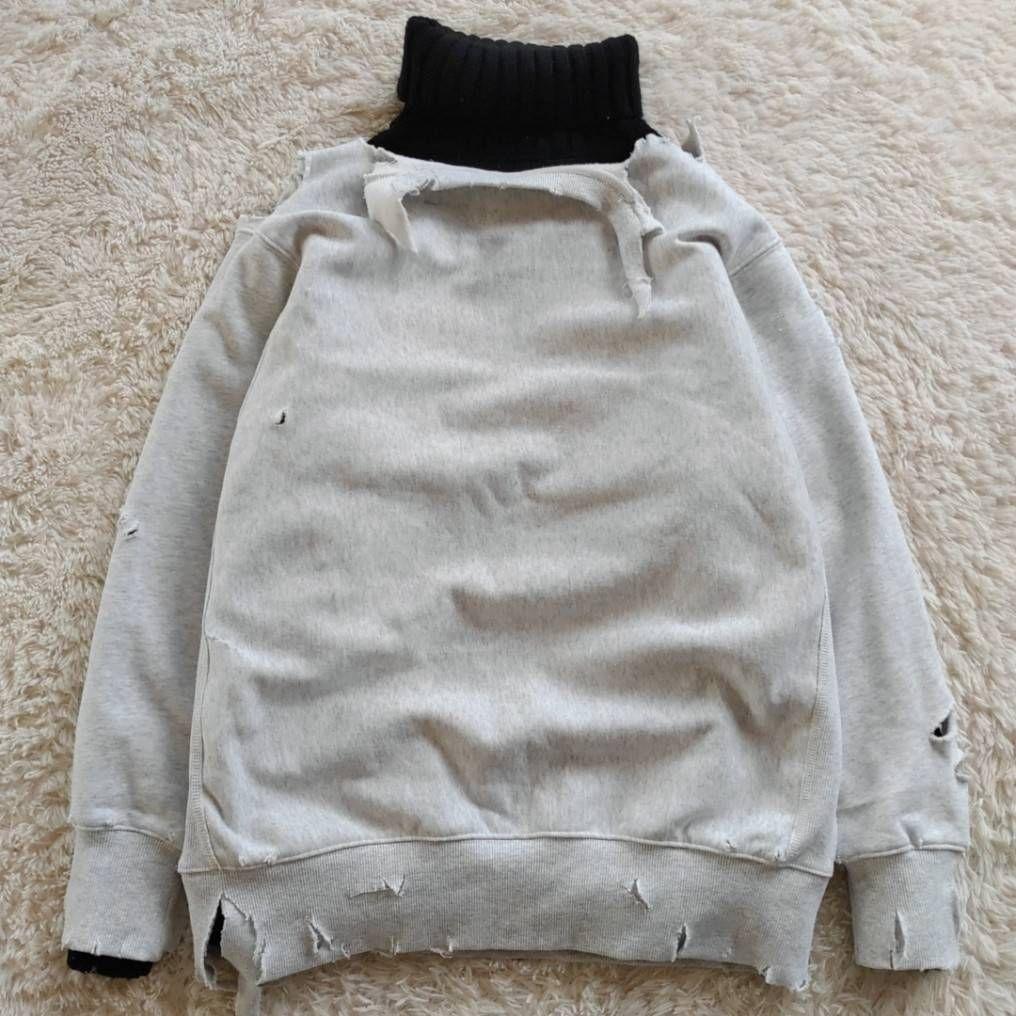 半壊 襤褸 クラッシュ NEW YORK ボロ加工 トレーナー 常田大希 XL