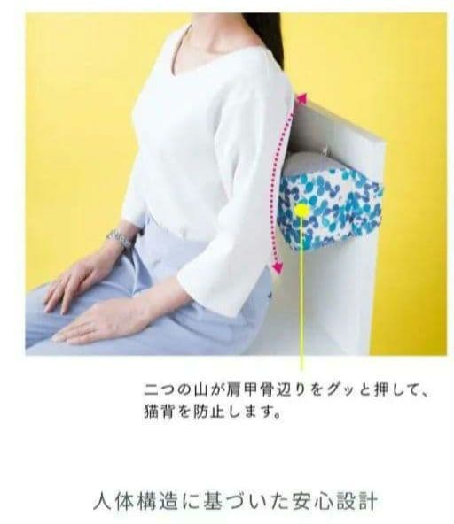 クッション　美姿勢サポート　骨盤　骨盤サポート　肩甲骨　肩甲骨サポート　美姿勢