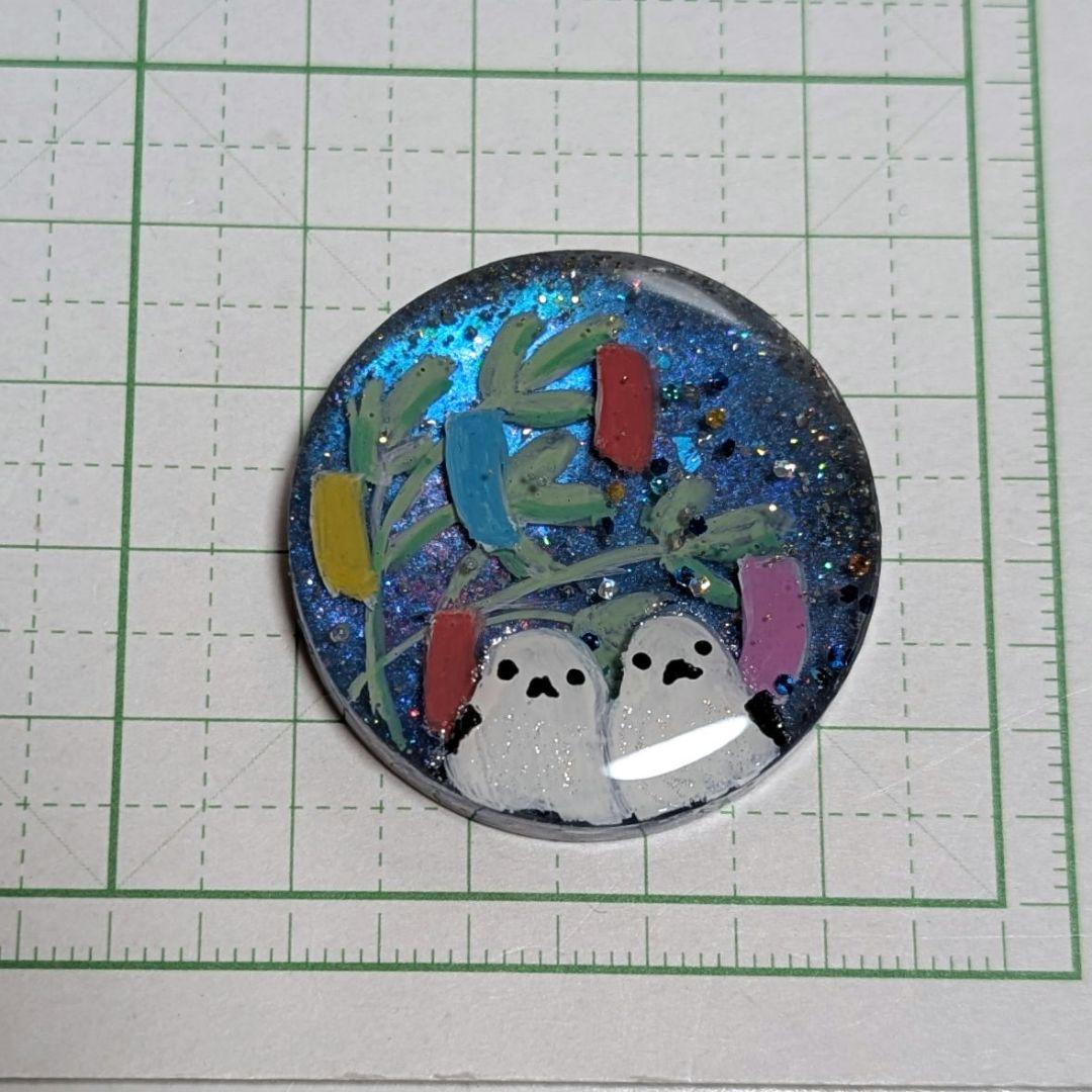 ひまうい様　7.1 シマエナガ　レジンヘアゴム　七夕　短冊