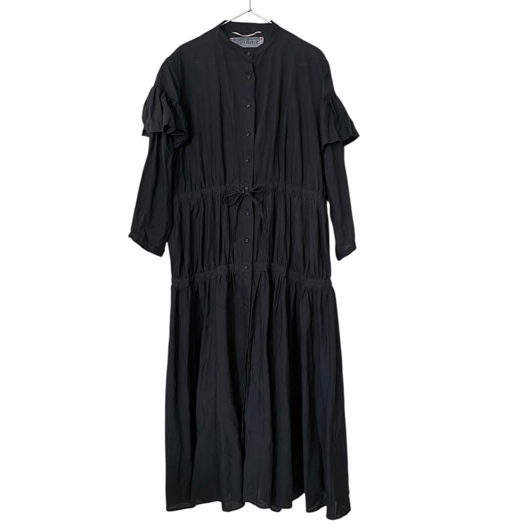HALLELUJAH ハレルヤ シュミーズアラレーヌ 黒40 ロングワンピース