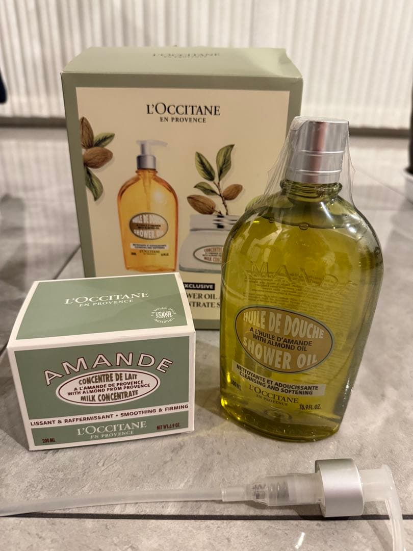 yoyoアーモンドシャワーオイルとミルクコンセントレートセット