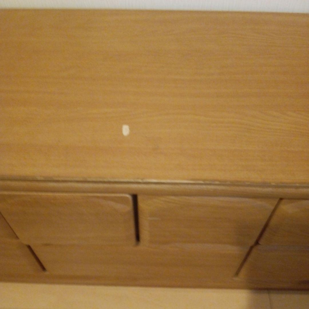 ナチュラルウッド収納チェスト 6引き出し