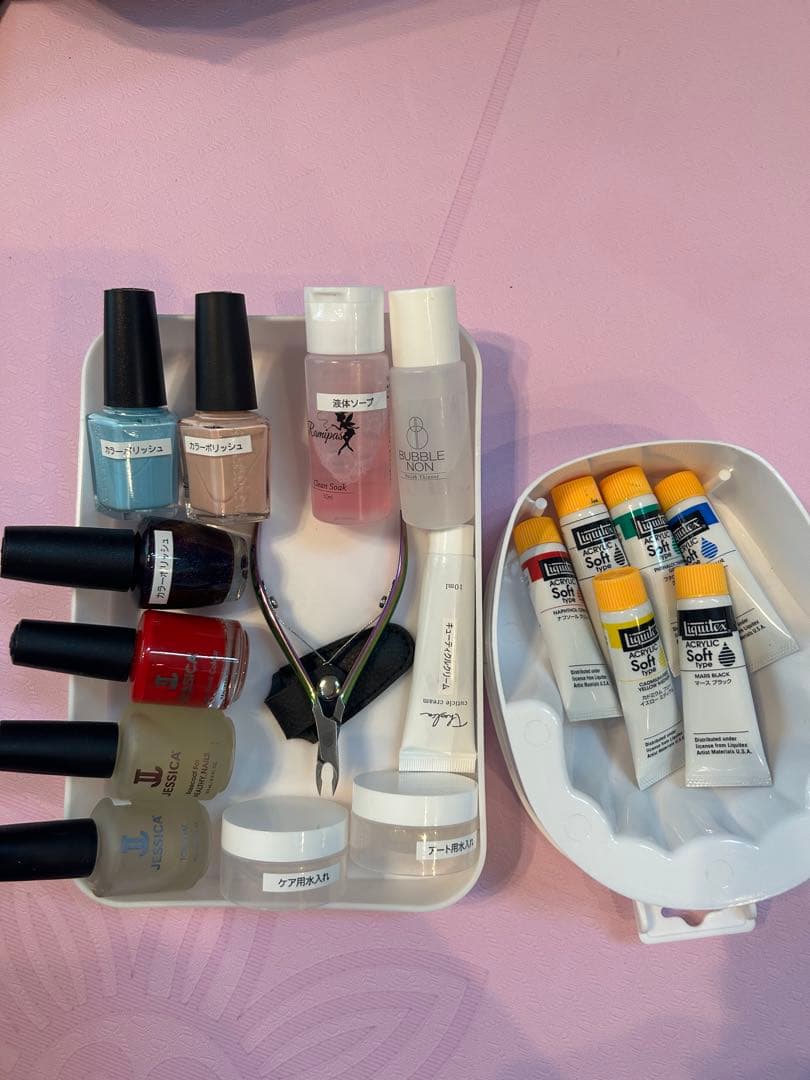 ネイルアート用セット&筆記試験問題5セット1-３級