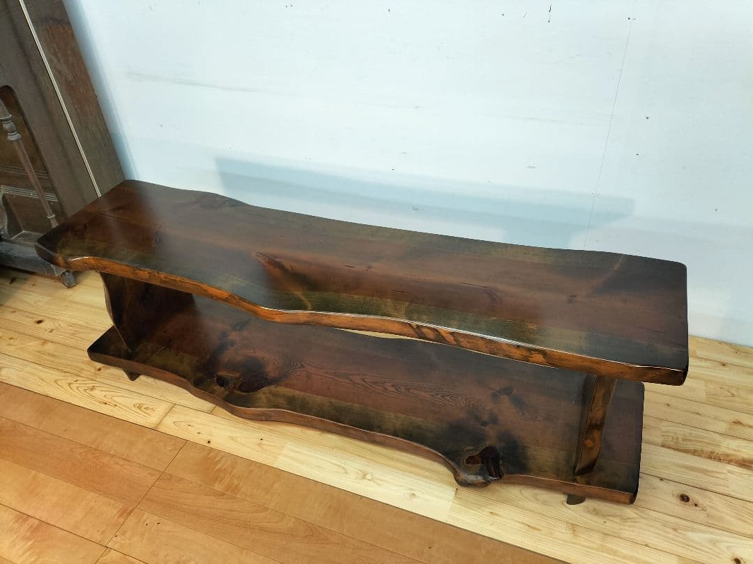 松の木　耳付き一枚板　テーブル　テレビ台