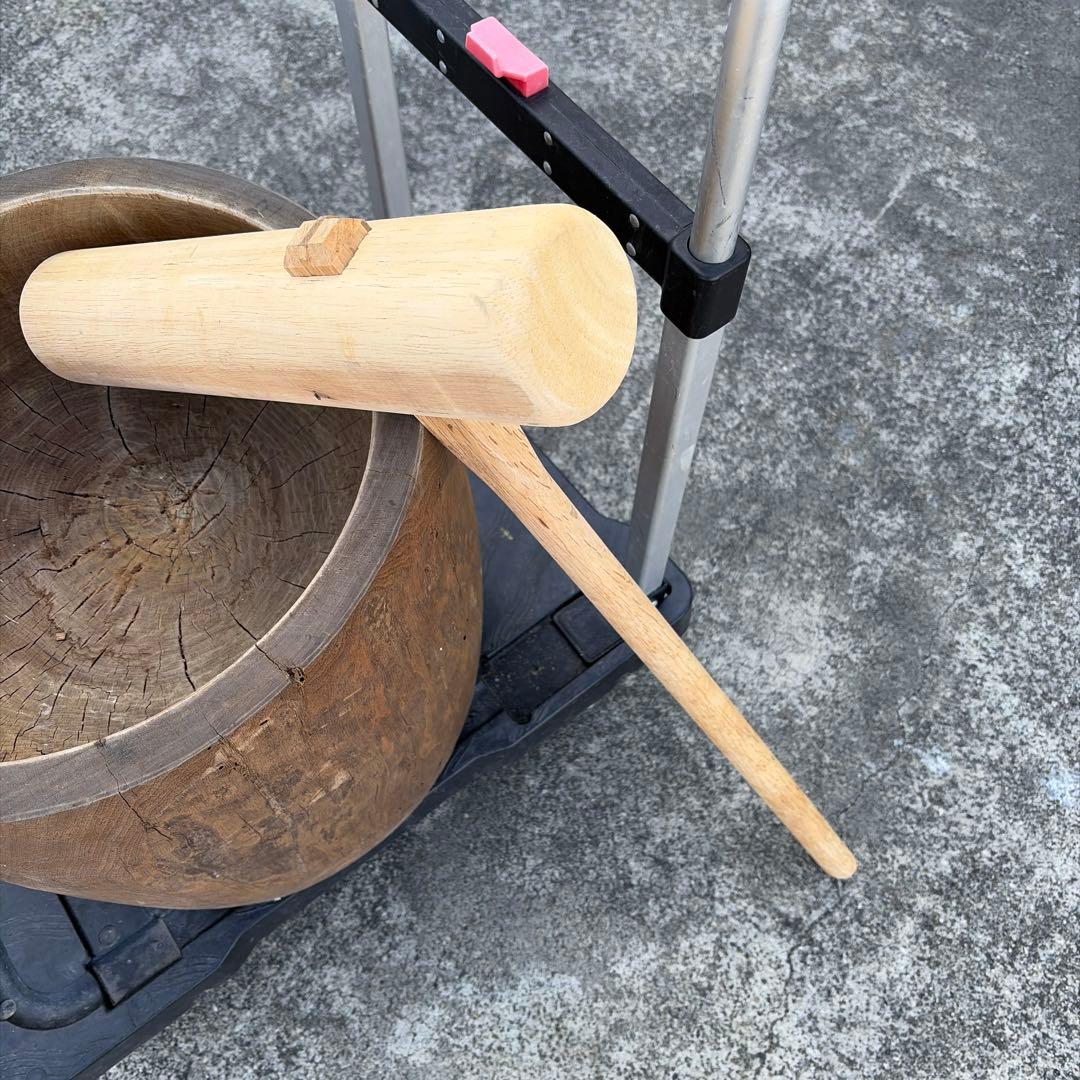木製 調理用臼と杵 セット　送料高いので値引き交渉NGです