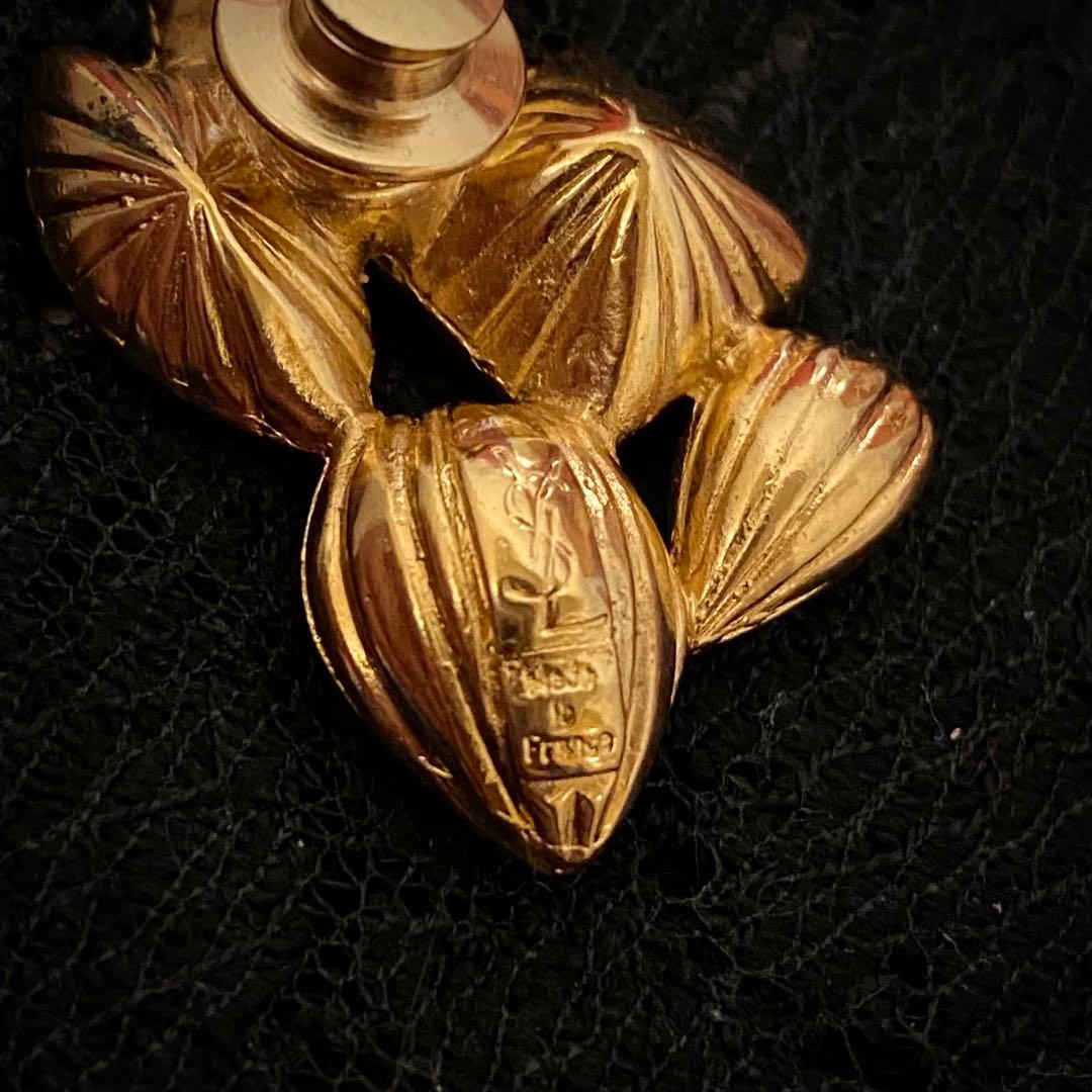 希少 Yves Saint Laurent カラーストーンブローチ