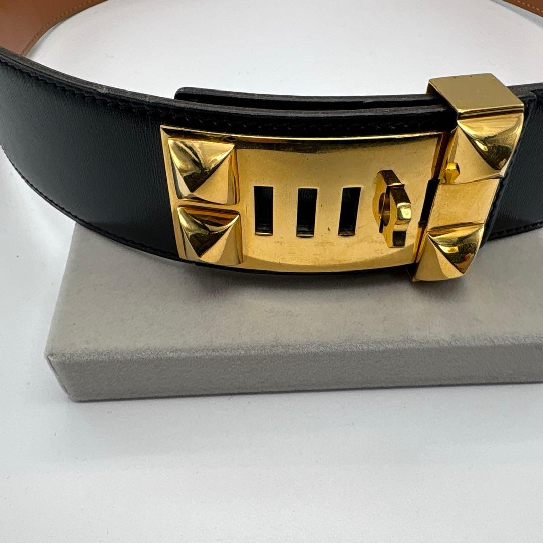 エルメスレザー、茶色、ベルト、正規品　全長　74cm