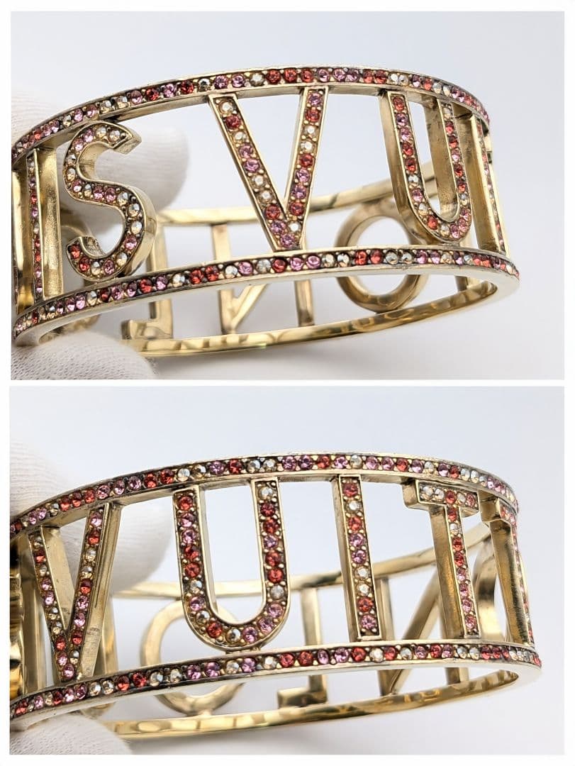 希少 ルイヴィトン ブラスレ ミルエウンヌ ラインストーン バングル 箱付