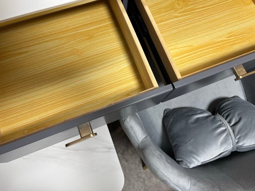 大理石　ドレッサー　チェスト　チェア　グレー　モダン　美品　デスク