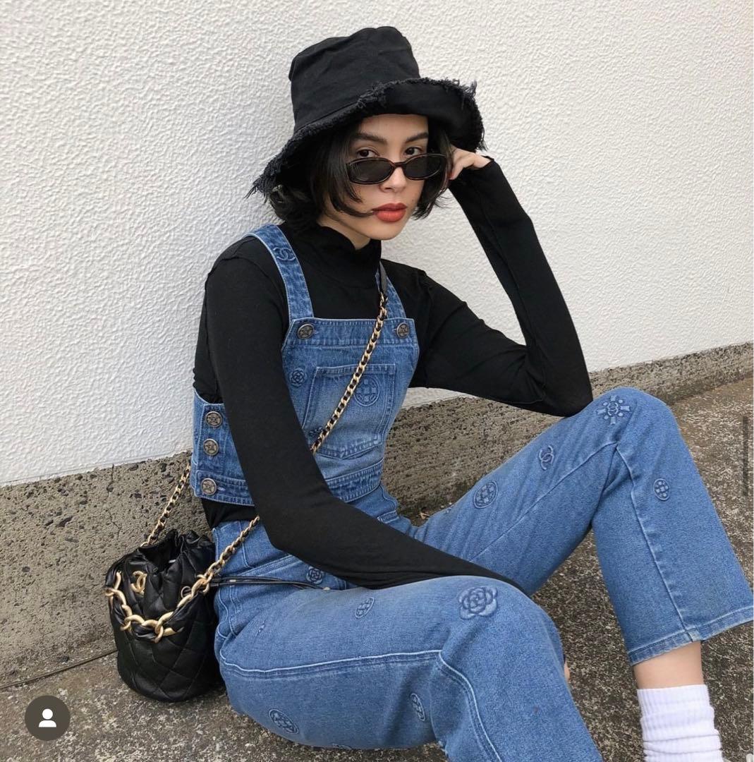 CHANELシャネル　ココマークロゴデニムトップス