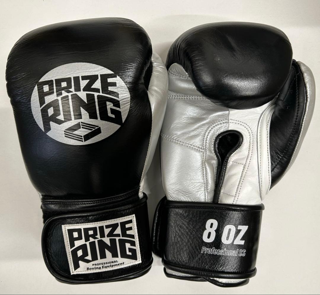 プライズリング　ボクシンググローブ　本革製 8oz 黒