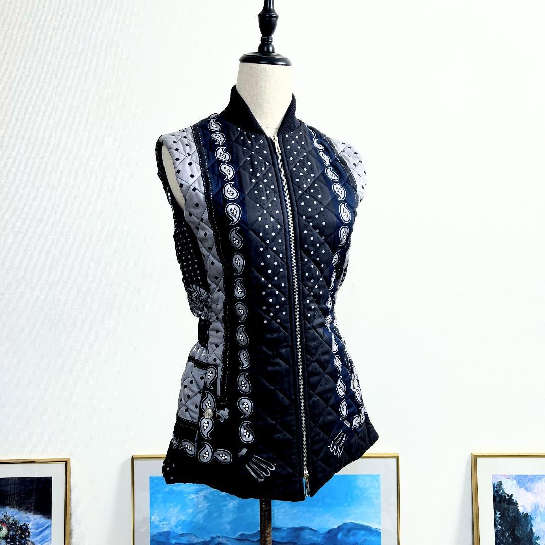 未使用★HERMES★シルク★カシミヤダウン★バンダナ★ベスト★ブルゾン