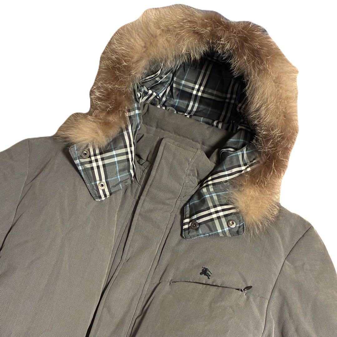 Lサイズ BURBERRY BLACK LABEラクーンダウンジャケット