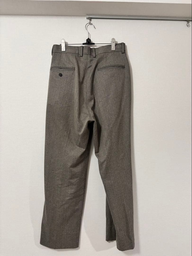 Cornier コルニエ　ウールシルクヘリンボーンスラックス　ブラウン