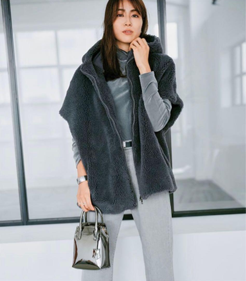 LIGNAGGIO 美品 VERY掲載 フェイクラムボアジレ ダークグレー