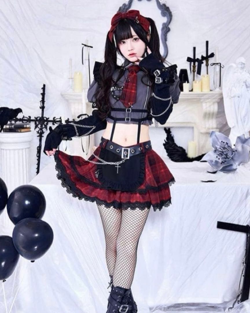 Malymoon×HIDOLATRAL THEODOL ガーリーチェックコスプレ