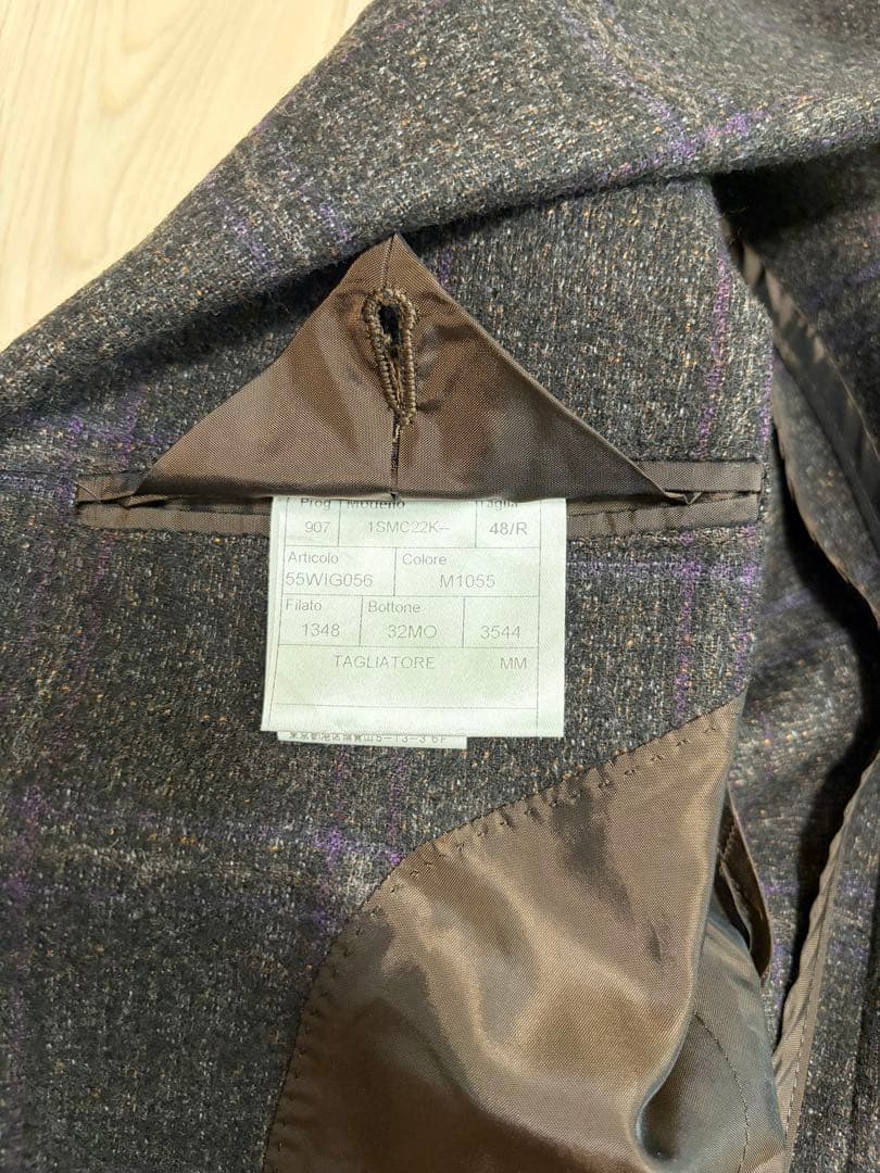 【タリアトーレ】メンズジャケットチェック柄 48/R