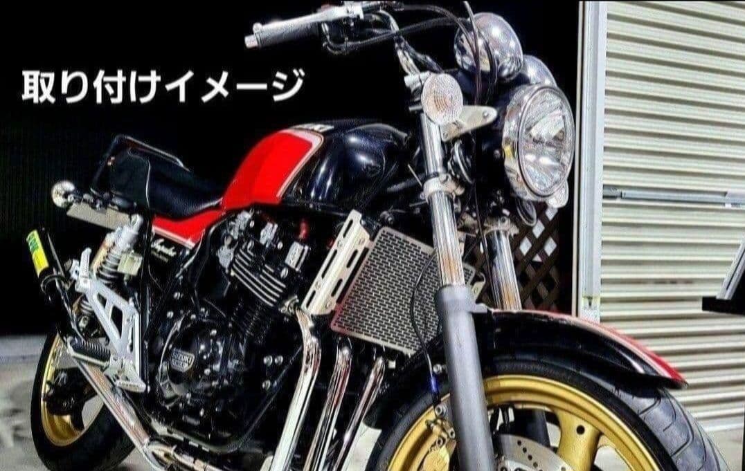 Hanasho ラジエーターコアガード インパルス400 カタナ ステンレス