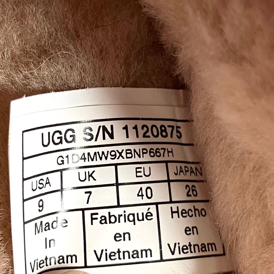 【未使用級】UGG ディスコストライプスライド　バックストラップ　厚底　26cm