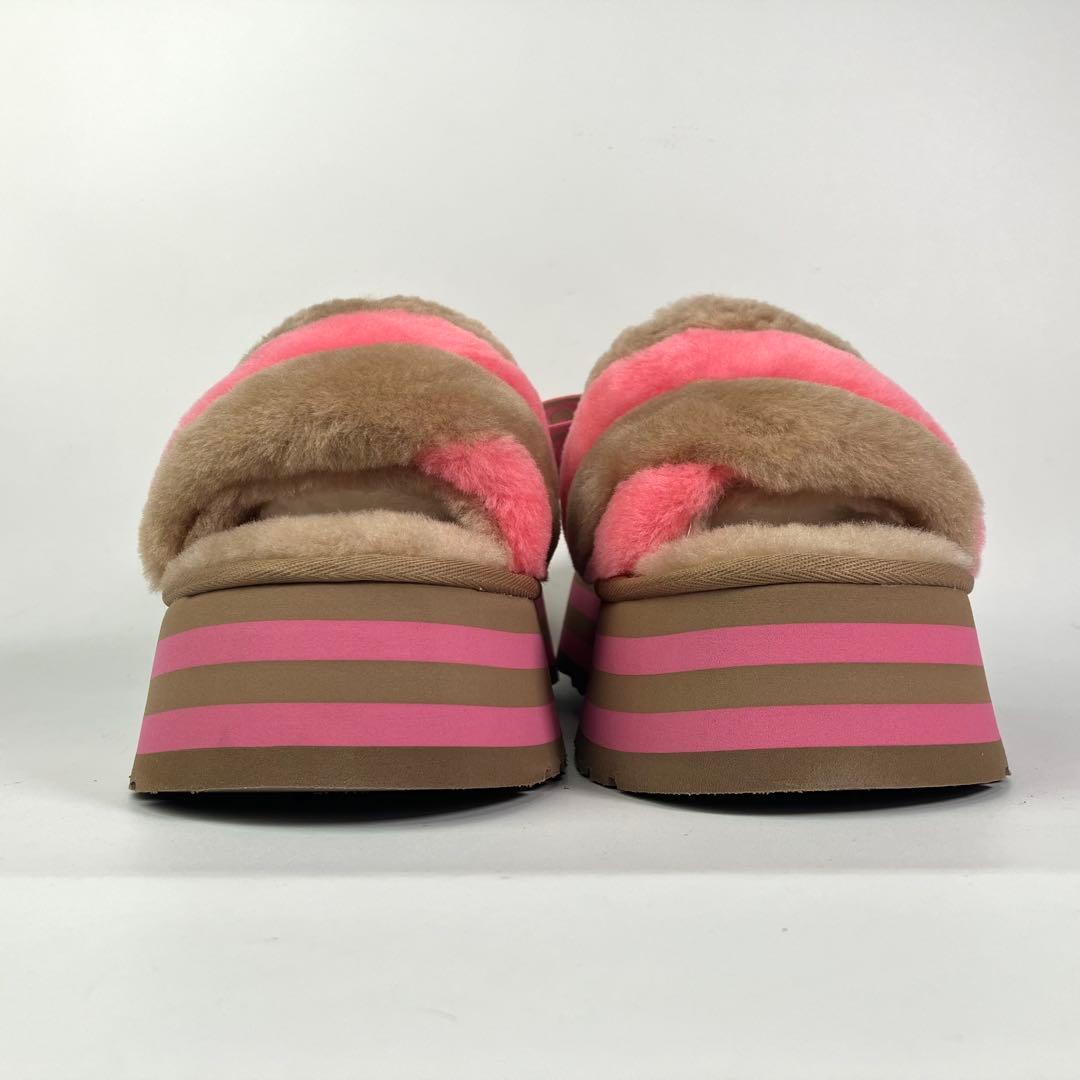 【未使用級】UGG ディスコストライプスライド　バックストラップ　厚底　26cm