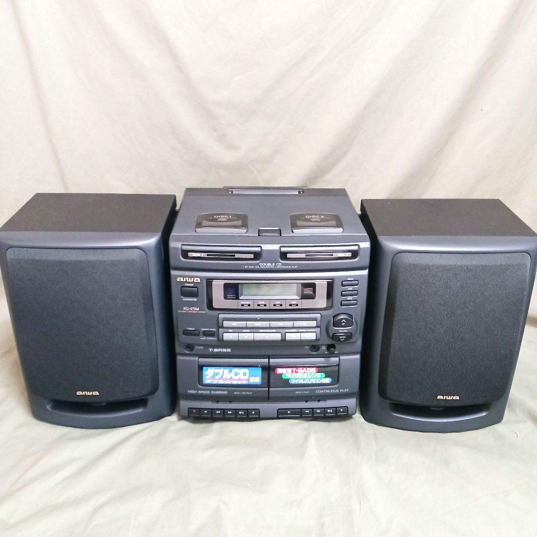 【希少 未使用級】aiwa XG-E5M ダブルCD ダブルカセット ビンテージ