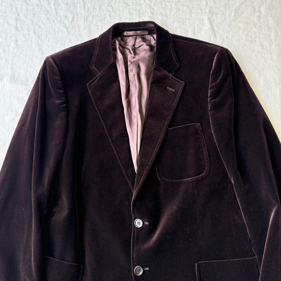 【美品】miumiu ベロア ブラウン テーラードジャケット 54 2B