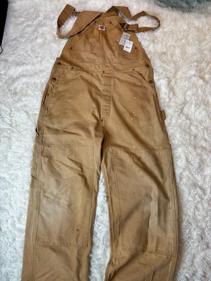 SAINT MICHAEL ヴィンテージ加工 ダブルニー オーバーオール　デニム