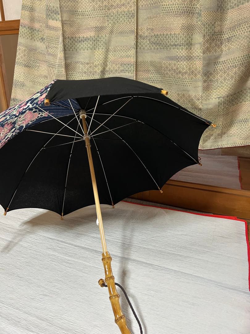 岡重 日傘　京友禅生地　更紗 UVカット 竹製　新品 19,800円