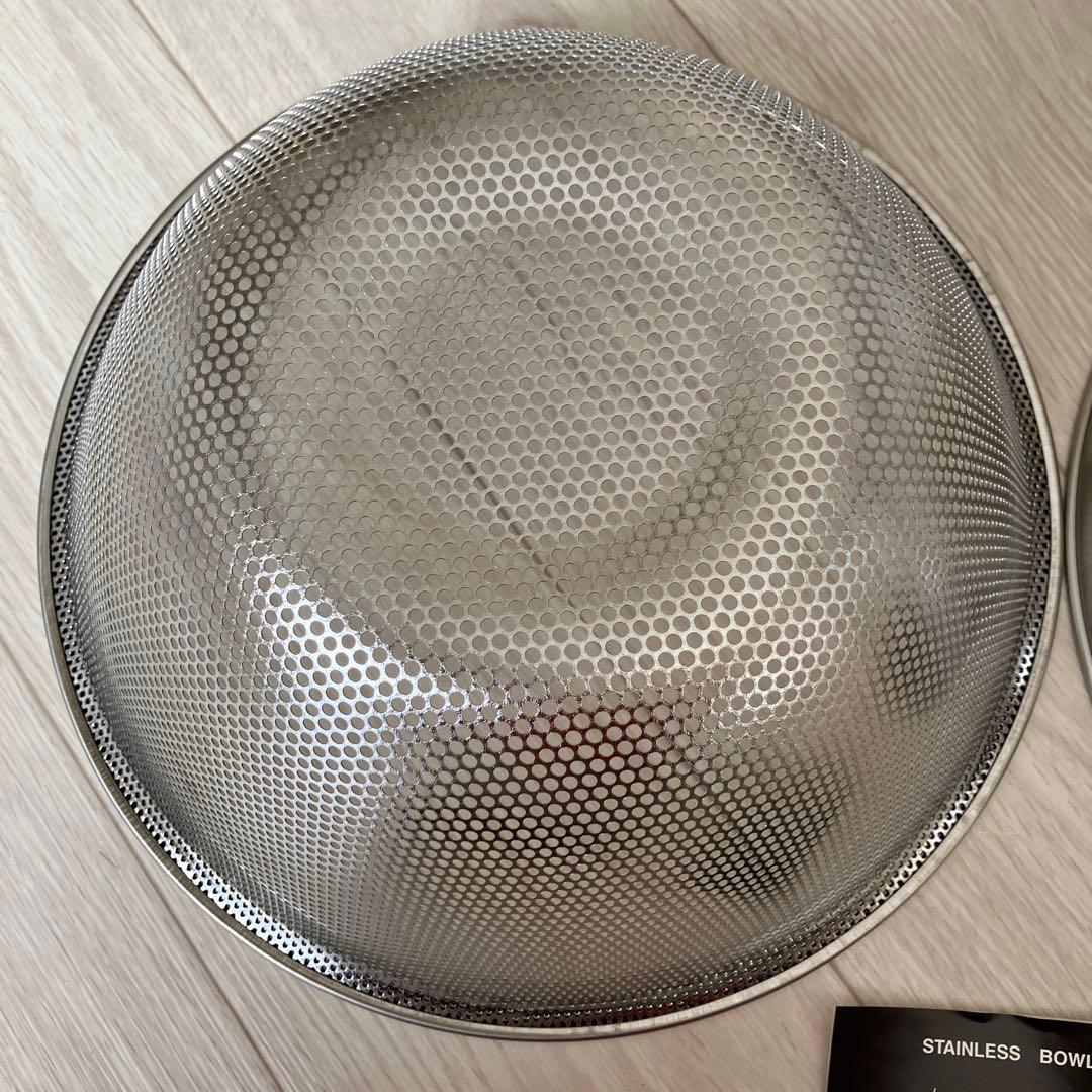 新品　柳宗理　ステンレスボウル　パンチングストレイナーセット　27cm