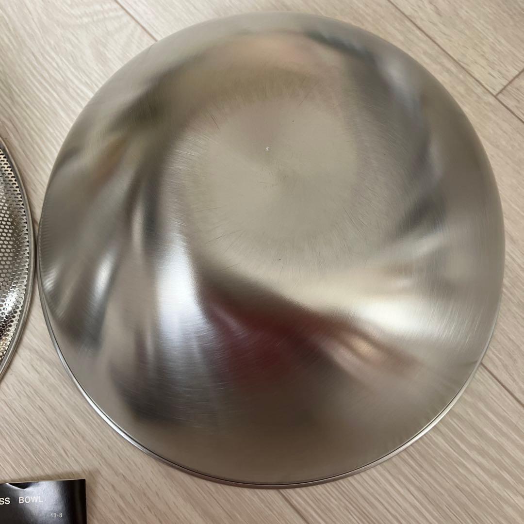 新品　柳宗理　ステンレスボウル　パンチングストレイナーセット　27cm