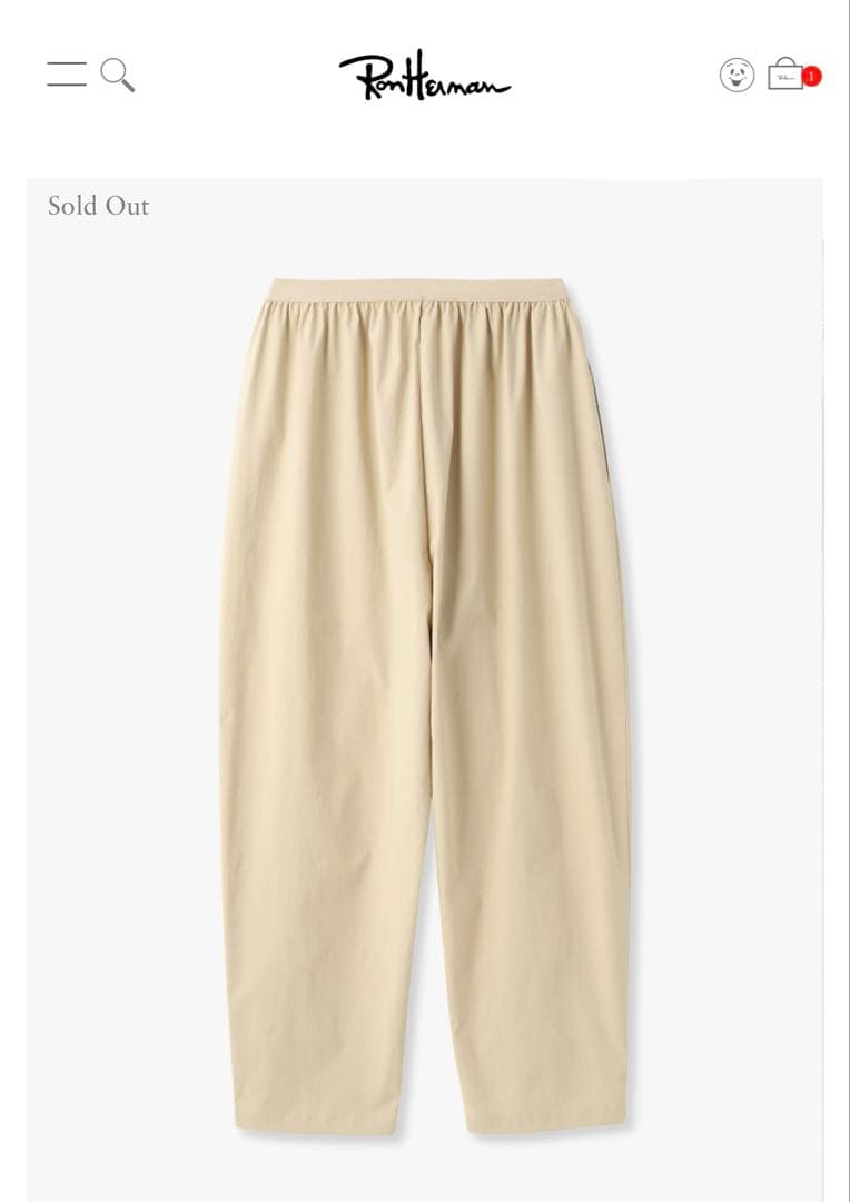 【美品】ロンハーマンCABANABASHストレッチ イージーパンツ（ベージュ）