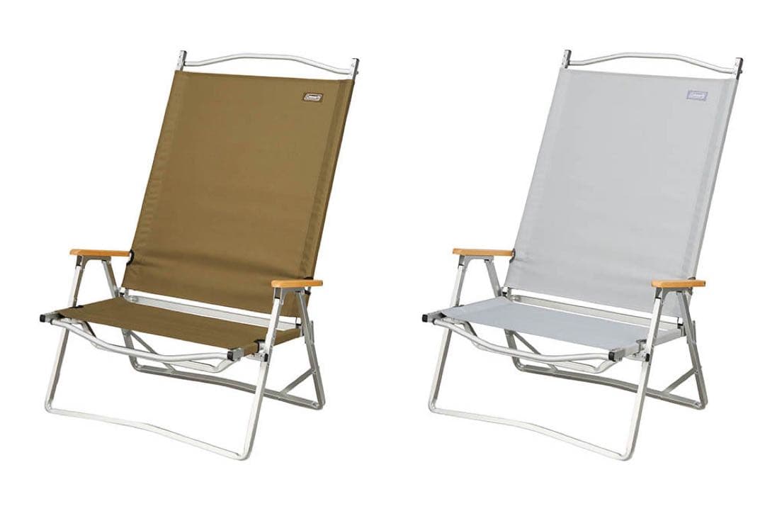 新品　コールマン フォールディングチェアワイド　グレー　2脚セット　オリーブ