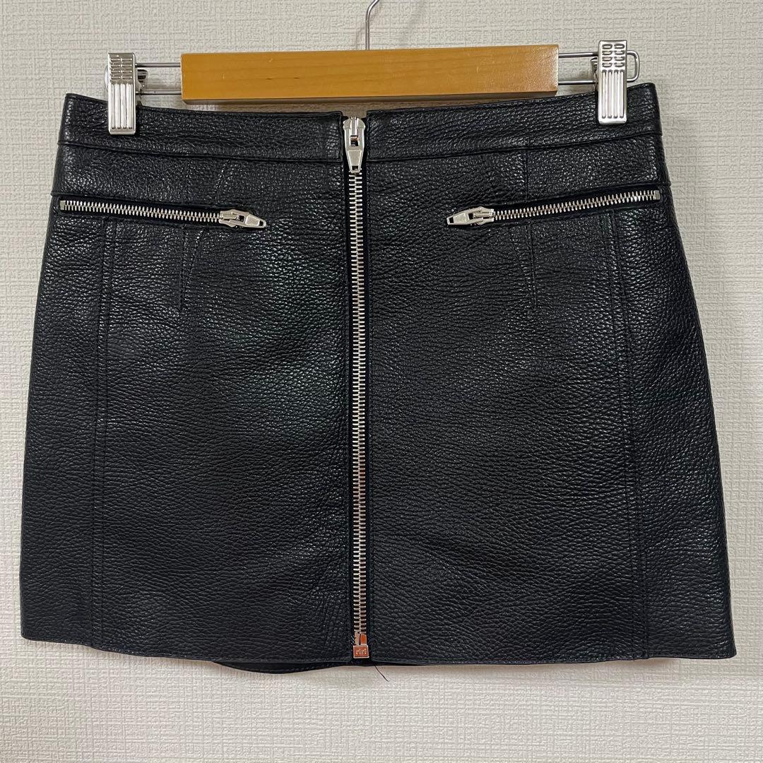 スカート Alexander Wang Zip Leather Skirt Archive