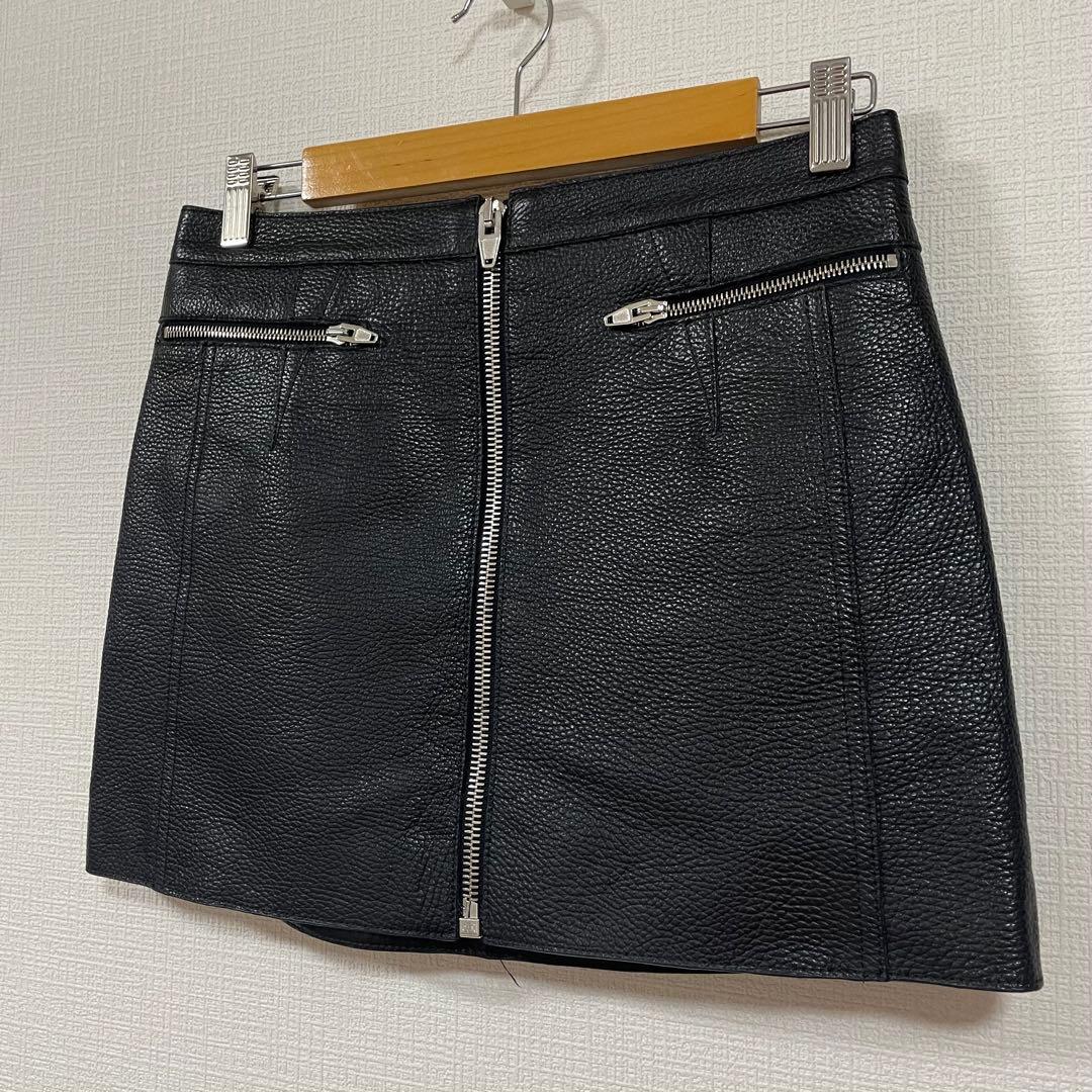 スカート Alexander Wang Zip Leather Skirt Archive