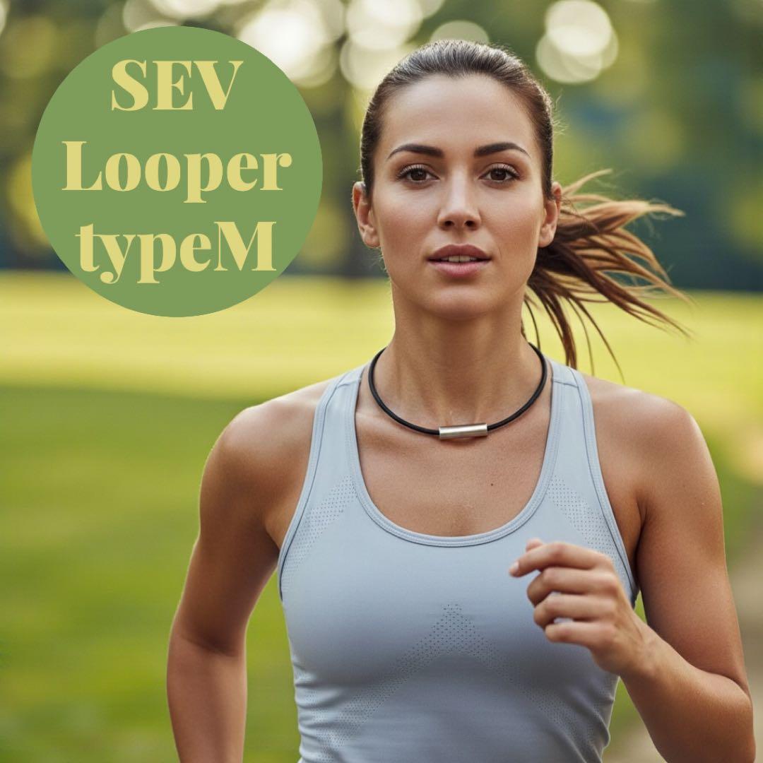 ★SEVルーパー type M★健康ネックレス★カラーブラック サイズ48cm★