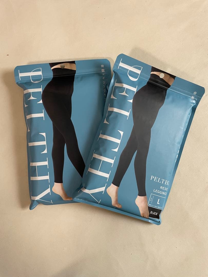美品 PELTHY RESET LEGGINGS L ブラック 2枚 ベルミス