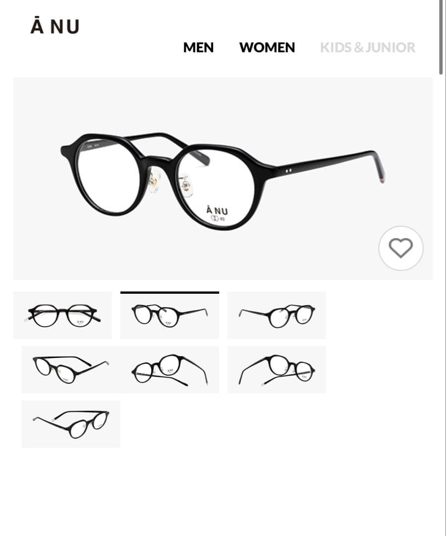 ANU AN-30 メガネ 黒縁