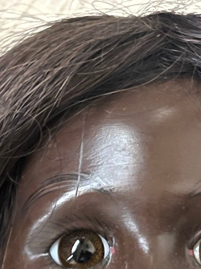 アンティーク/ヴィンテージ黒肌コンポジションドールレトロ人形ビスクドール